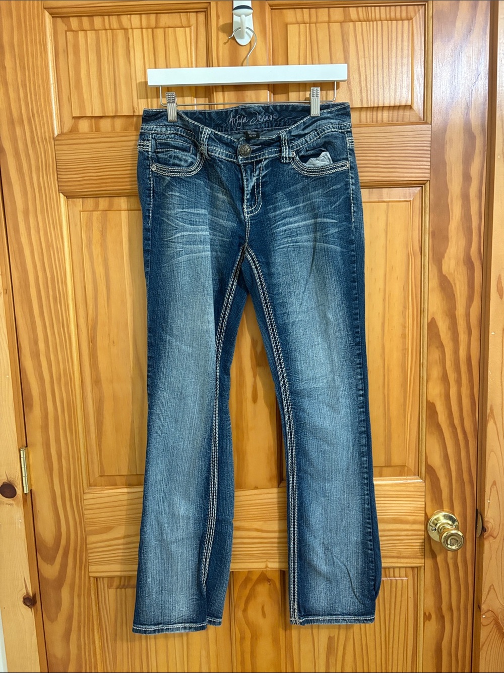 Ariya Jeans Size 12 Vintage Y2K Bootcut Studded Pocket Jeans
